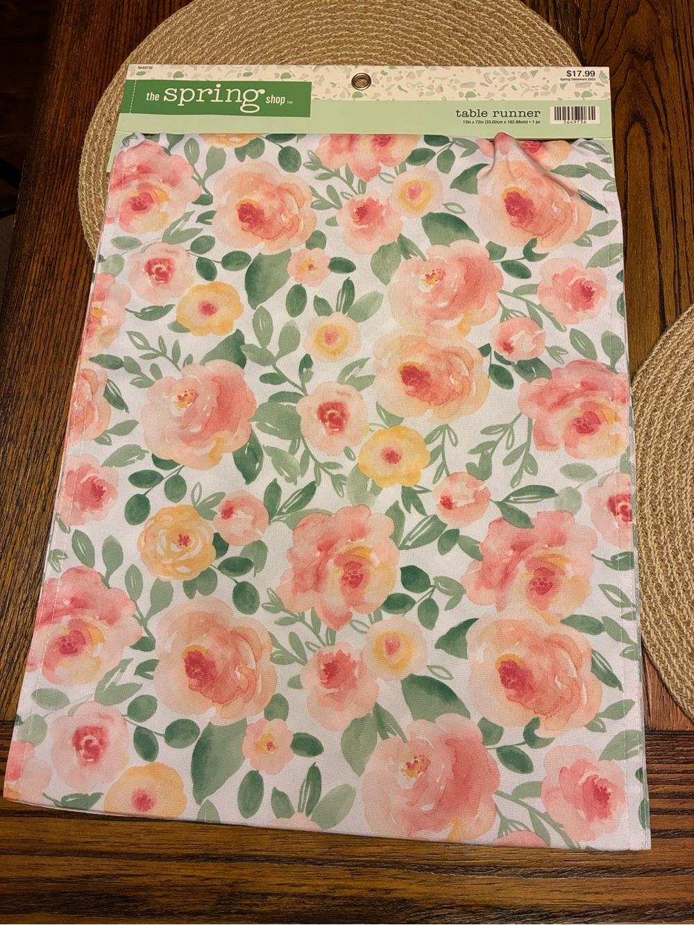 Hobby Lobby Floral Table Runner - Reversible NWT!